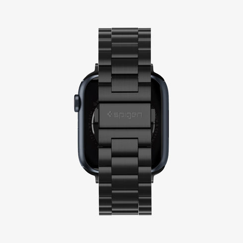 062MP25403 - Apple Watch Series (Apple Watch (49mm)/Apple Watch (45mm)/Apple Watch (42mm)) Watch Band Modern Fit in black showing the front